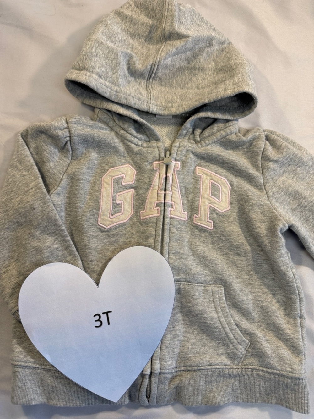 GAP Gray Zip-Up Hoodie with Logo